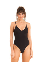 Load image into Gallery viewer, Model Front: Rio De Sol One-Piece Bora-Black Hype