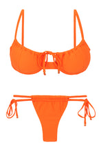 Load image into Gallery viewer, Product Front: Rio De Sol Set Set Dots-Orange Balconet-Tie Pipa