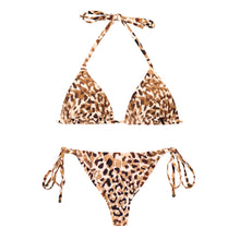 Load image into Gallery viewer, Product Front: Rio De Sol Set Set Leopard Tri-Inv Cheeky-Tie
