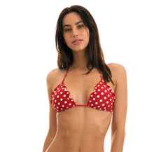 Load image into Gallery viewer, Model Front: Rio De Sol Top Top Poa Red Frufru