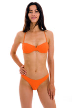 Load image into Gallery viewer, Model Front: Rio De Sol Top Top St-Tpz-Tangerina Balconet