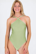 Load image into Gallery viewer, Gallery: Rio De Sol One-Piece Oliva High-Neck
