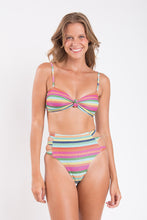 Load image into Gallery viewer, Model Front: Rio De Sol Set Set Supercolor Bandeau-Joy Highwaist-Spin
