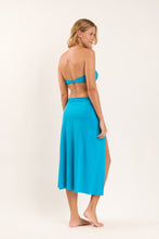 Load image into Gallery viewer, Model Back: Rio De Sol Beach Skirt Fluity-Navega Long Skirt Knot
