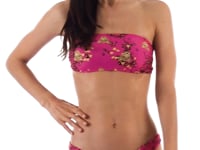 Load and play video in Gallery viewer, Video: Rio De Sol Top Top Roar-Pink Bandeau-Reto
