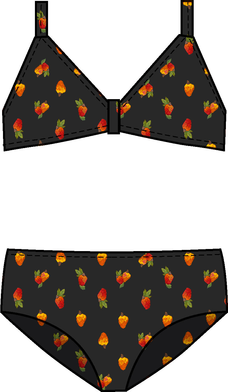 Model Front: Rio De Sol Girl's Two-Piece Cashew Kids