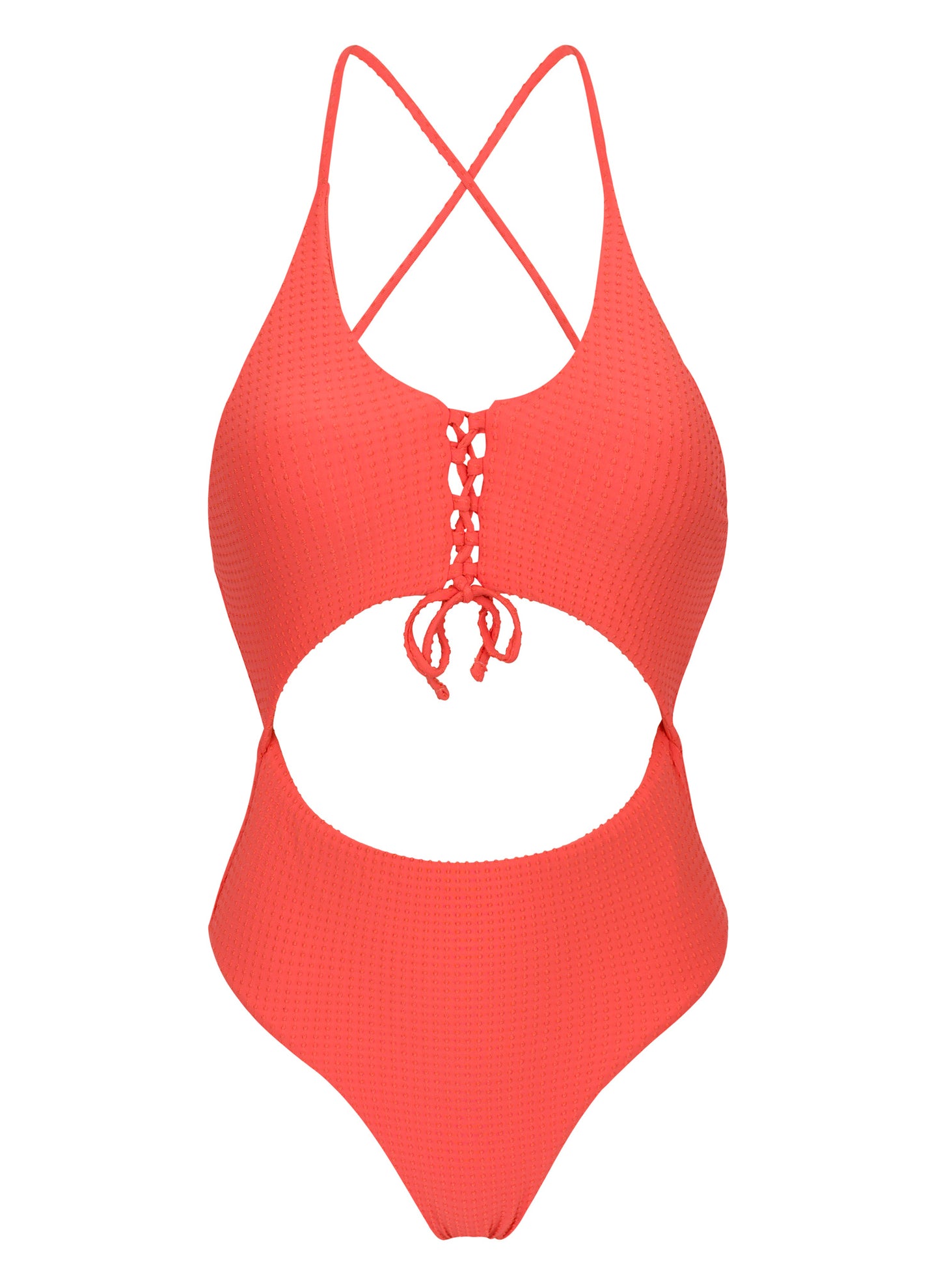Product Front: Rio De Sol One-Piece Dots-Tabata Ivy Strap
