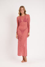 Load image into Gallery viewer, Model Front: Rio De Sol Maxi Dresses Floral-Scales Dress Lucy
