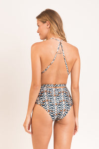 Model Back: Rio De Sol One-Piece Ikat New Vegas