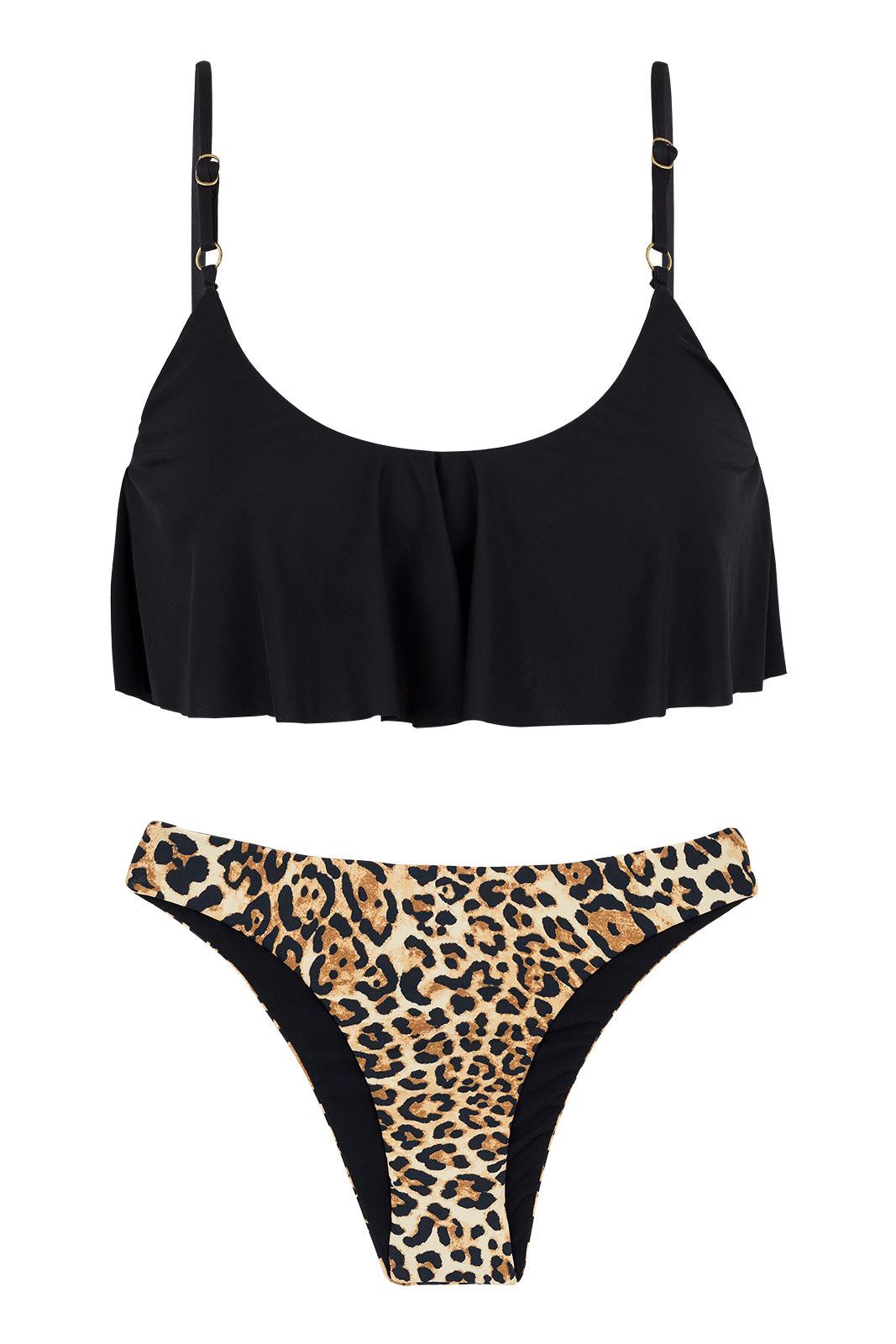 Product Front: Rio De Sol Set Leopardo Black Babado