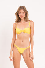 Load image into Gallery viewer, Model Front: Rio De Sol Set Set Amarelo Bandeau-Crispy Cheeky-Crispy
