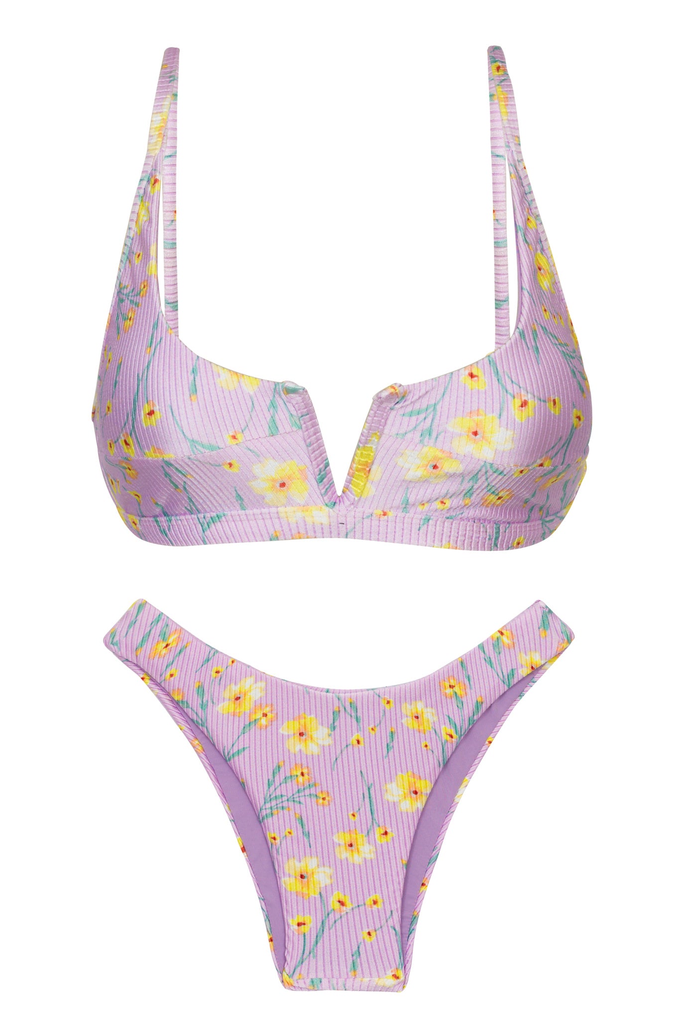 Product Front: Rio De Sol Set Set Canola Bra-V High-Leg