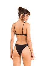 Load image into Gallery viewer, Model Back: Rio De Sol Set Set Shimmer-Black Bandeau-Joy Essential

