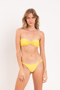 Top Amarelo Bandeau-Crispy