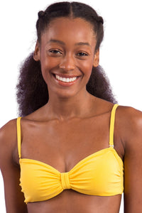 Top Malibu-Yellow Bandeau-Duo